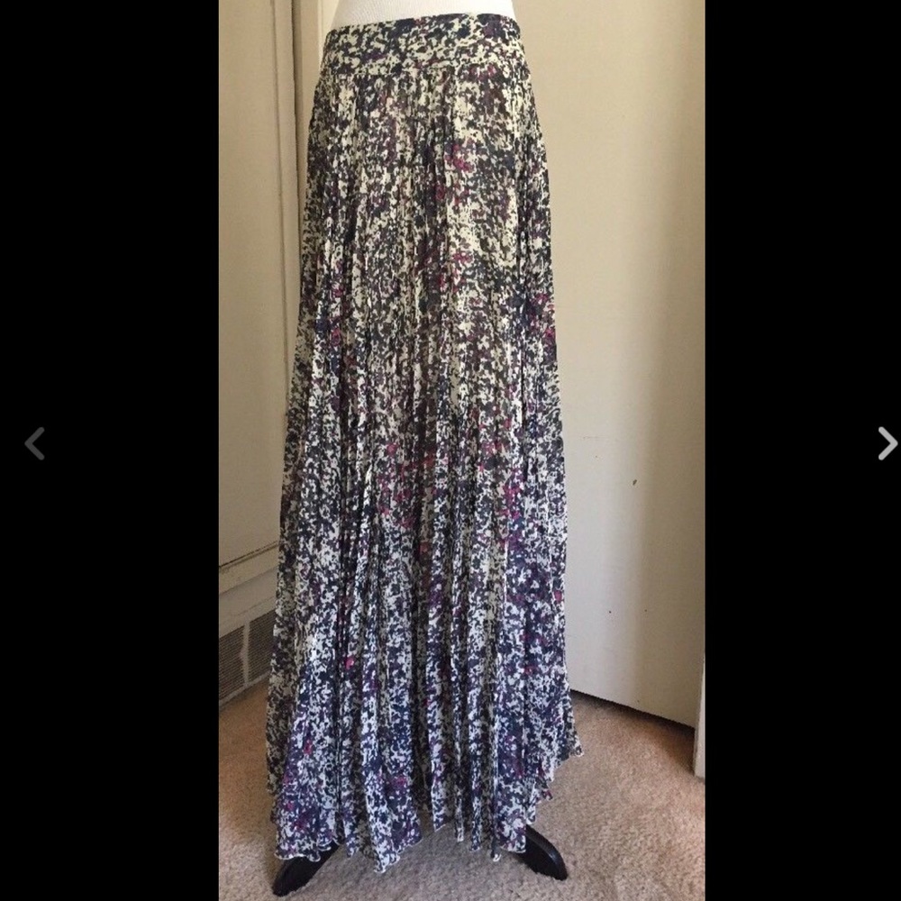 Anthropologie Fei Long Pleated Skirt, Size 4
